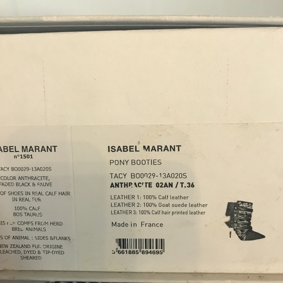 ISABEL MARANT Tacy Suede Zebra Printed Pony Bootie - Picture 9 of 13